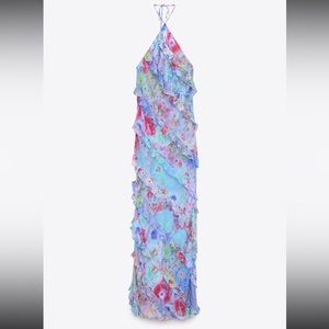 Zara floral maxi dress, medium, worn once/like new condition. Originally $129